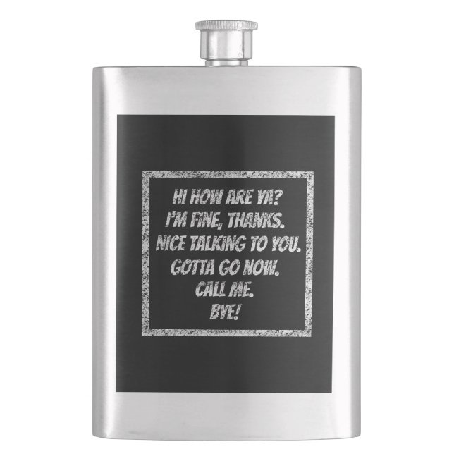 Quick Greetings Flask (Front)