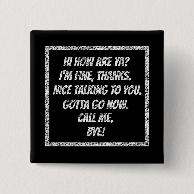 Quick Greetings Pinback Button (Front)