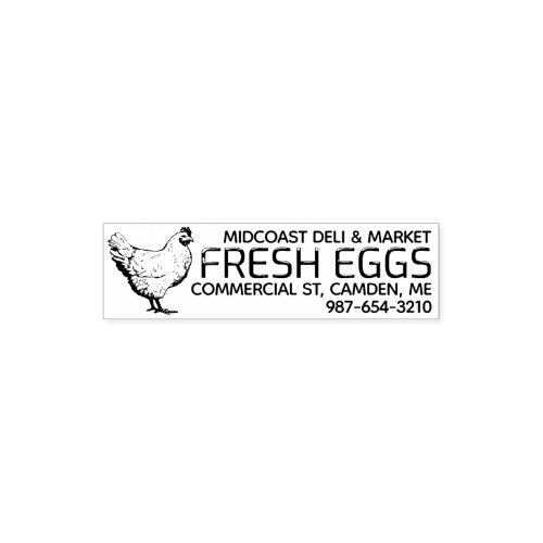 Quick Handy Pocket Stamp for Egg Cartons with Hen
