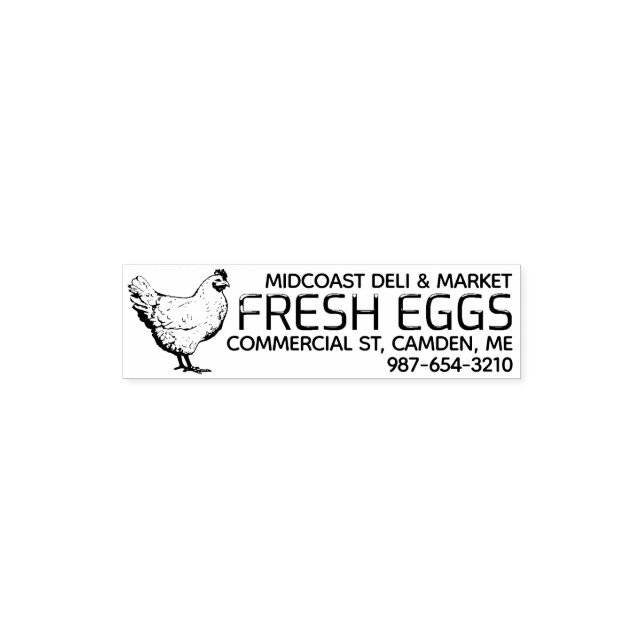 Quick Handy Pocket Stamp for Egg Cartons with Hen (Design)