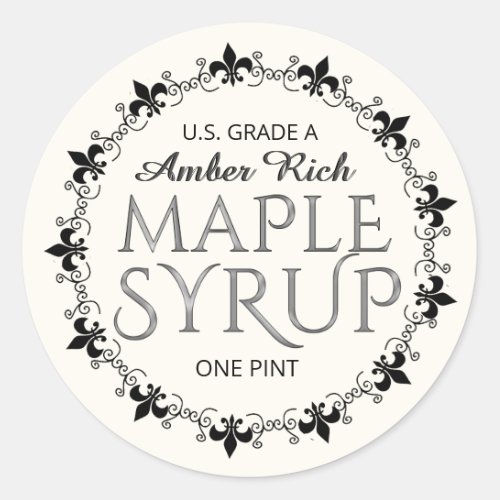 Quick Mini Maple Syrup Lid Label 