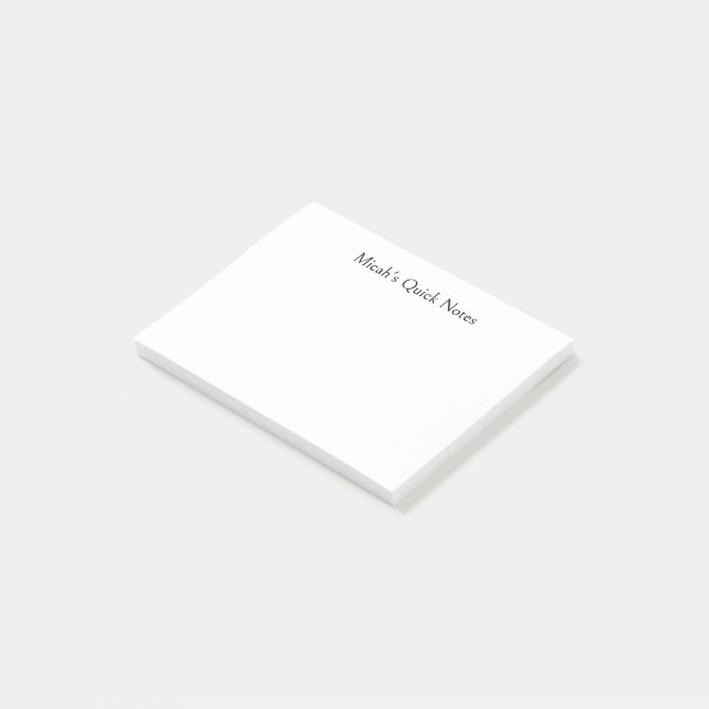 Quick Notes, Ideas, Modern Simple Minimal, Trendy  Post-it Notes (Angled)