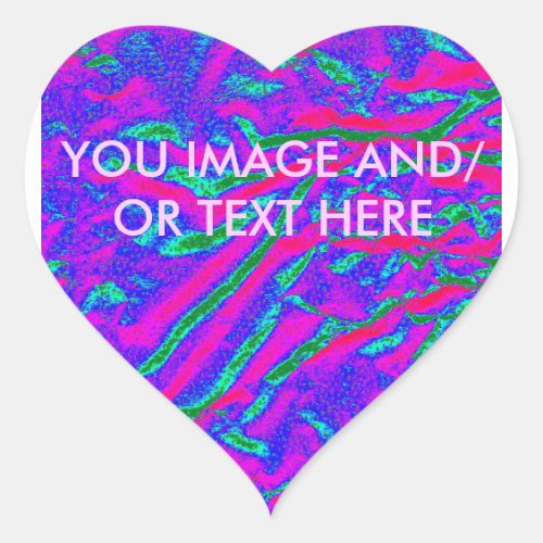 QUICK PRODUCT CREATE _ YOUR IMAGE ANDOR TEXT HERE HEART STICKER