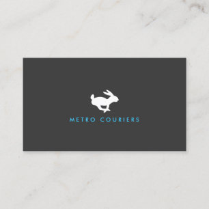 Quick Rabbit Logo (Gray) Business Card