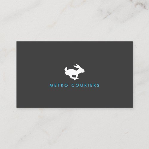 Quick Rabbit Logo (Gray) Business Card