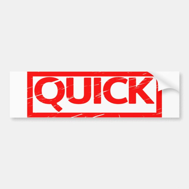 Quick Stamp Bumper Sticker (Front)