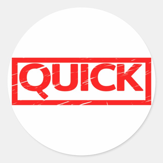 Quick Stamp Classic Round Sticker (Front)