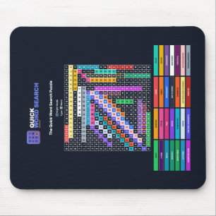 Quick Word Search Puzzle Mouse Pad Night Mode