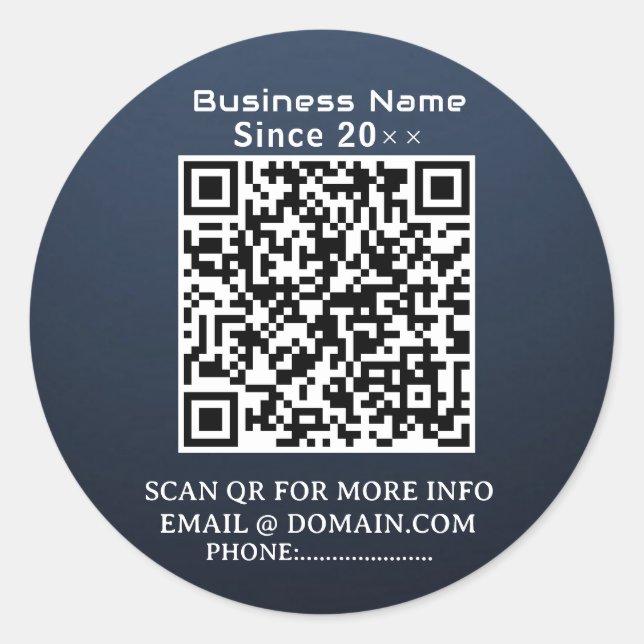 QuickConnect: Business QR Code Sticker (Front)