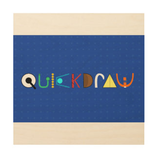 QUICKDRAW 12x12 Wood Wall Art