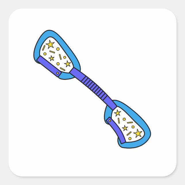 Quickdraw Star Climbing  Square Sticker (Front)