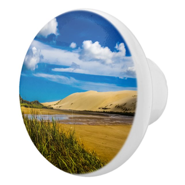 Quicksand stream near 90-Mile Beach, New Zealand Ceramic Knob (Right)