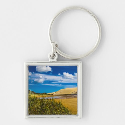 Quicksand stream near 90_Mile Beach New Zealand Keychain