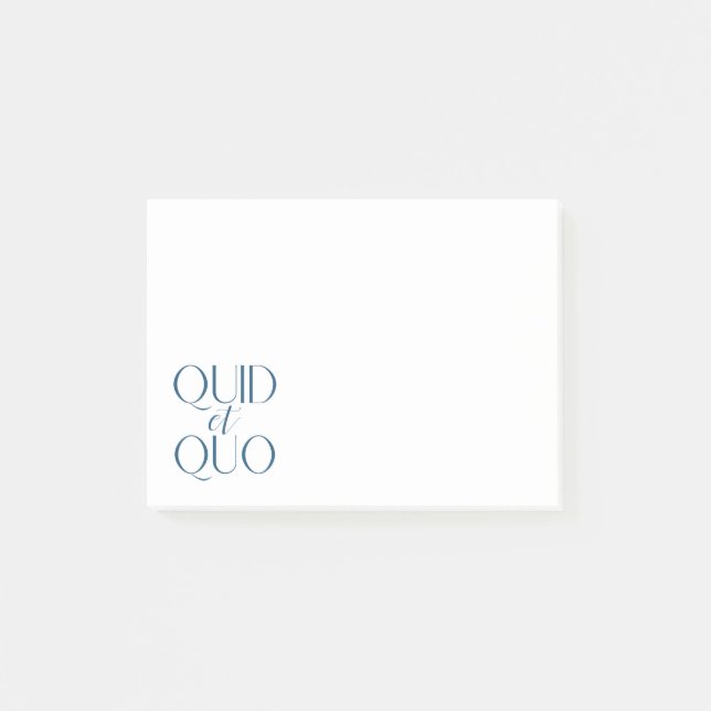 Quid et Quo Classical Education Post-it Notes (Front)