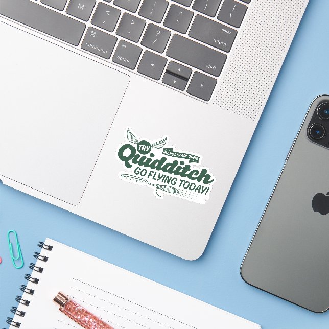 QUIDDITCH™ Recruitment Poster Sticker (Laptop w/ iPhone)