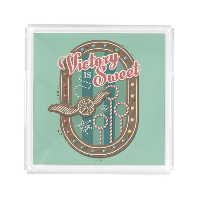 QUIDDITCH™ Victory is Sweet Holiday Cookie Graphic Acrylic Tray (Front)