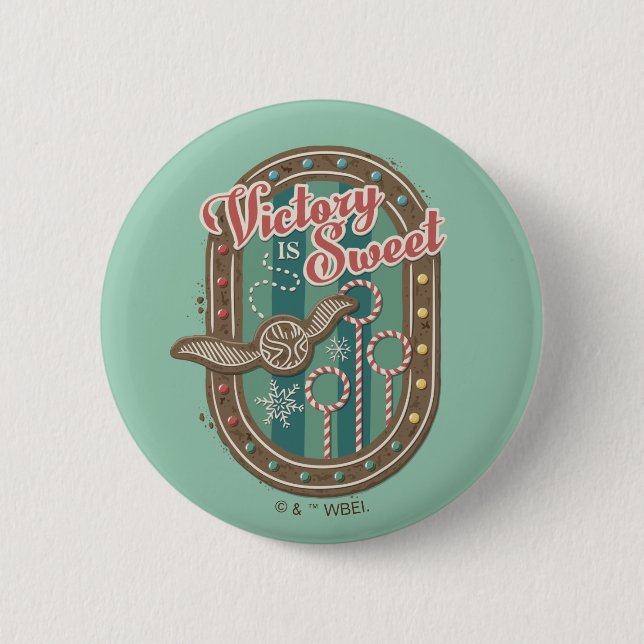 QUIDDITCH™ Victory is Sweet Holiday Cookie Graphic Button (Front)