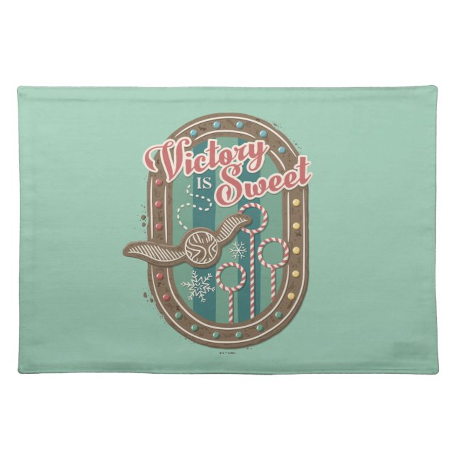 QUIDDITCH™ Victory is Sweet Holiday Cookie Graphic Cloth Placemat (Front)
