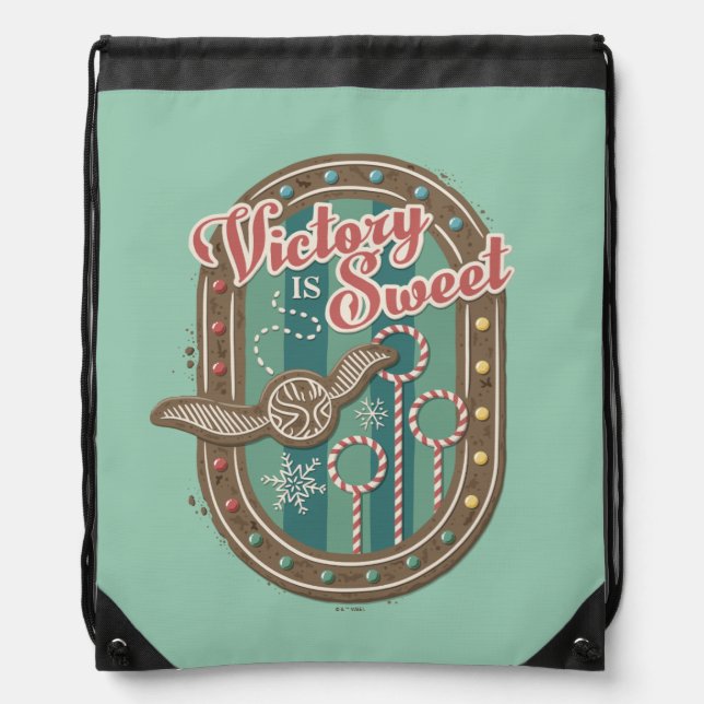 QUIDDITCH™ Victory is Sweet Holiday Cookie Graphic Drawstring Bag (Front)