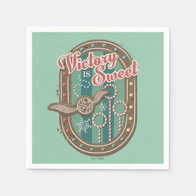 QUIDDITCH™ Victory is Sweet Holiday Cookie Graphic Napkins (Front)