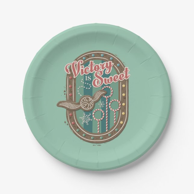 QUIDDITCH™ Victory is Sweet Holiday Cookie Graphic Paper Plates (Front)