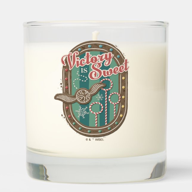 QUIDDITCH™ Victory is Sweet Holiday Cookie Graphic Scented Candle (Front)