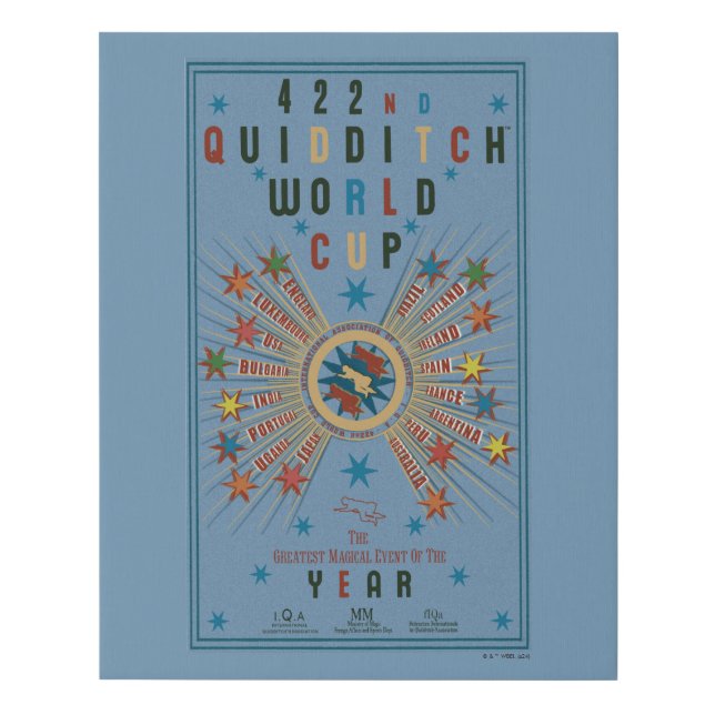 QUIDDITCH™ World Cup Blue Poster Faux Canvas Print (Front)