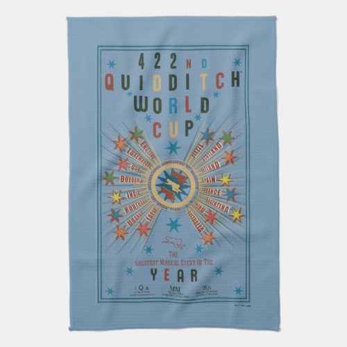 QUIDDITCHâ World Cup Blue Poster Kitchen Towel