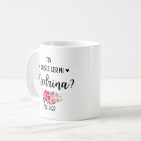 Quieres ser mi Madrina de Bautizo Ceramic Mug 11oz | Will you be my  Godmother in Spanish | Spanish Godmother Gift, White