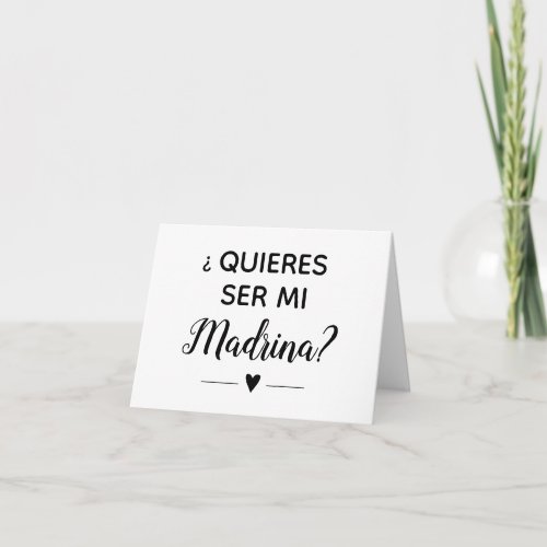 Quieres Ser Mi Madrina Godmother Proposal Invitation