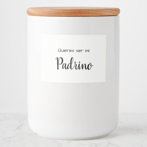 Quieres Ser Mi Padrino Candle Label