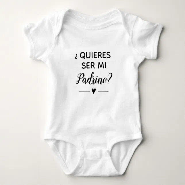 Quieres Ser Mi Padrino Godfather Proposal Baby Bodysuit | Zazzle