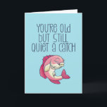 Quiet A Catch Cute Fishing Pun Funny Birthday Card<br><div class="desc">Funny and cute birthday card for those who love puns and humor. Perfect way to wish your friends and family happy birthday.  Visit our store for more birthday card collection. You'll find something cool,  humorous and sometimes sarcastic birthday cards for your special someone.</div>