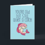 Quiet A Catch Cute Fishing Pun Funny Birthday Card<br><div class="desc">Funny and cute birthday card for those who love puns and humor. Perfect way to wish your friends and family happy birthday.  Visit our store for more birthday card collection. You'll find something cool,  humorous and sometimes sarcastic birthday cards for your special someone.</div>