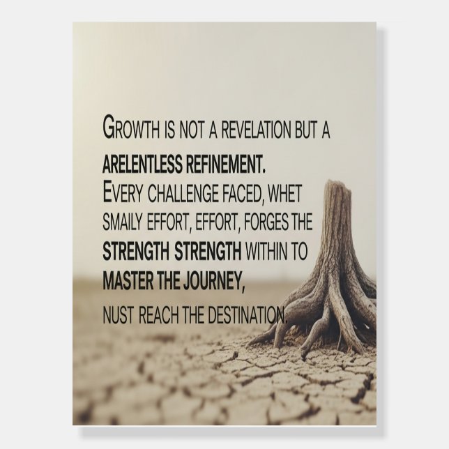 Quiet Art of Growth Foam Board (Back)