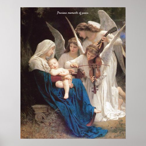 Quiet Baby Jesus Is Sleeping Angel Lullaby Script Poster