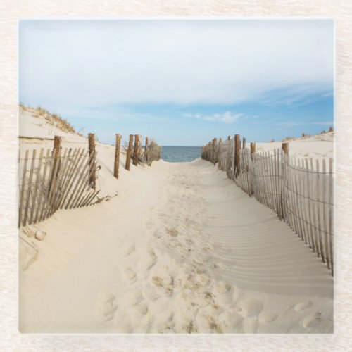 Quiet Beach Glass Coaster