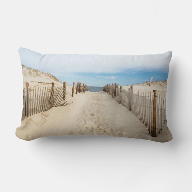Quiet Beach Lumbar Pillow (Front)