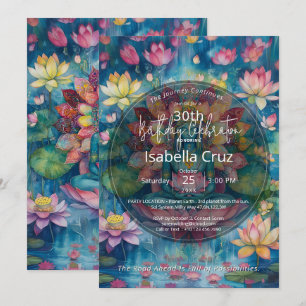 Quiet Becoming Lotus Flower Design Invitation