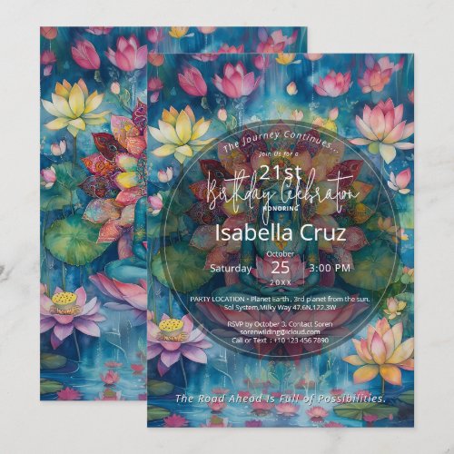 Quiet Becoming | Lotus Flower Design Invitation