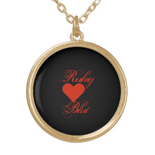 Quiet blood saying Keep cool sayings Gold Plated Necklace