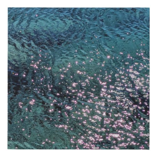 Quiet Blue Ocean Water of Hawaii Photo Faux Canvas Print