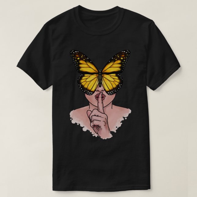 Quiet Butterfly  T-Shirt (Design Front)