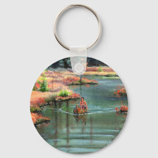 QUIET CANOE by SHARON SHARPE Keychain