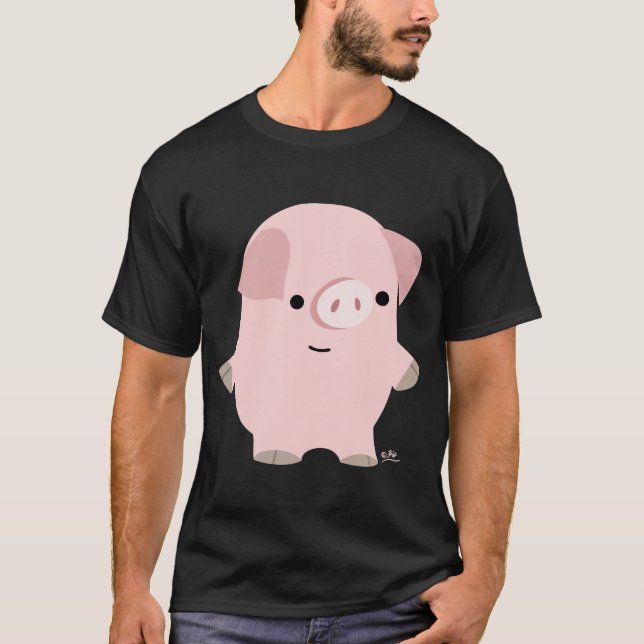 Quiet Cartoon Pig custom T-shirt (Front)