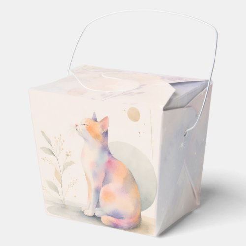 Quiet Cat in Moonlight Favor Boxes