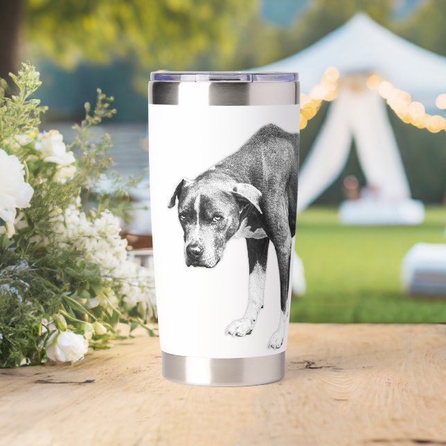 Quiet Check-In – Soft-Eyed Side Pose Insulated Tumbler (Wedding (Rotated))