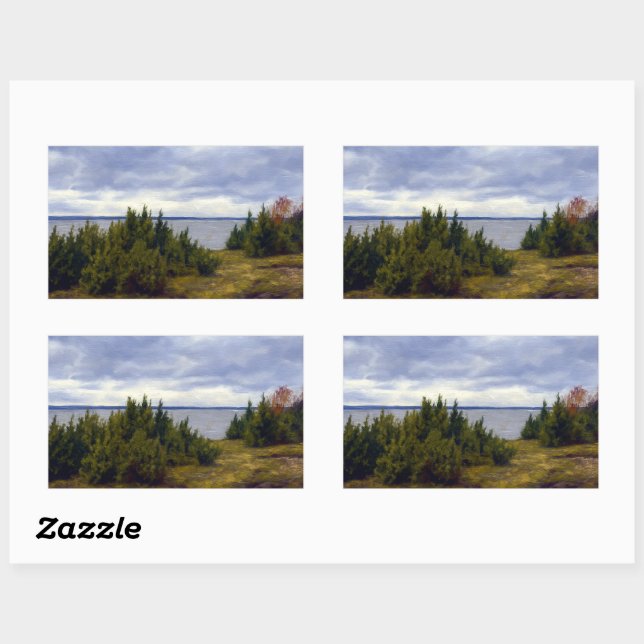 Quiet Coast of Vormsi Rectangular Sticker (Sheet)