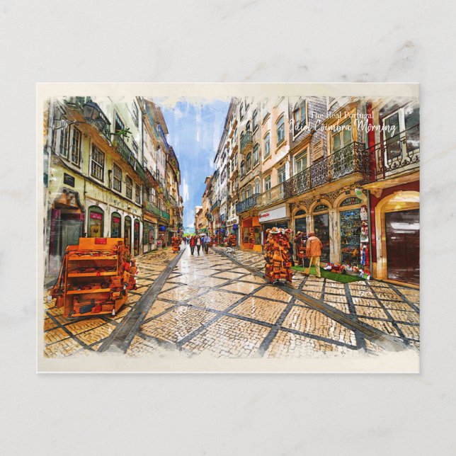 Quiet Coimba Morning- The Real Portugal Postcard (Front)