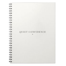 Quiet Confidence Minimalist Notebook Calm Neutral